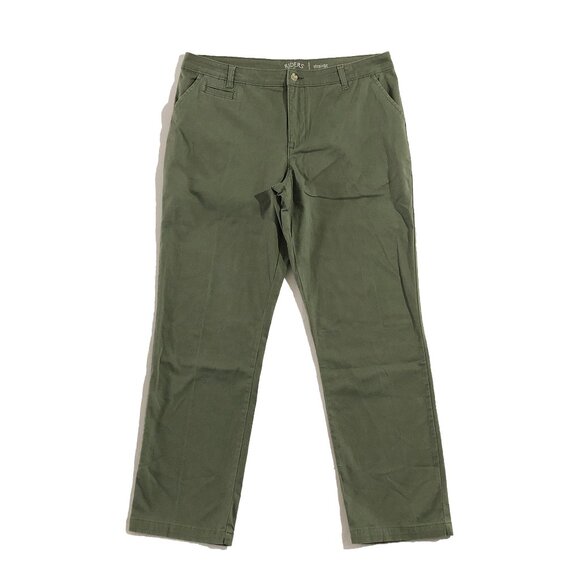Riders by Lee Pants Womens Size 16M Sage Straight Chino - Picture 1 of 10